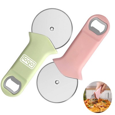 2-in-1 Multipurpose Pizza Plastic Cutter Wheel Opener