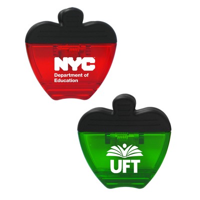 Union Printed - Apple Shaped Magnetic Memo Clip - One Color Print