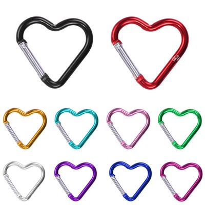 Mini Aluminum Heart Shape Carabiner