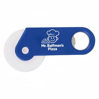 Plastic Pizza Cutter w/ Bottle Opener